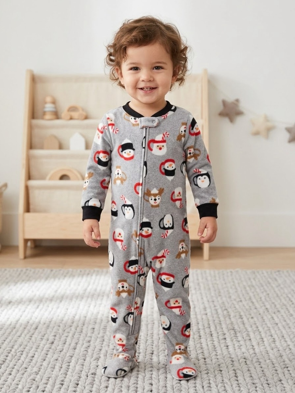 🎉 (18m) Carter’s Holiday Winter Friends Footed Pajamas